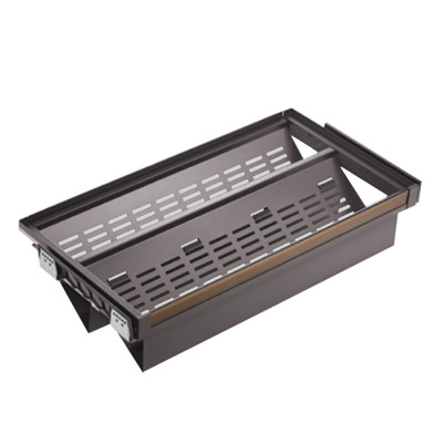 Выдвижная полка для обуви со стекл панелью в базу 800мм с доводчиком clip-on _1