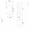 Мебельный крючок, двойной, золото матовое_4