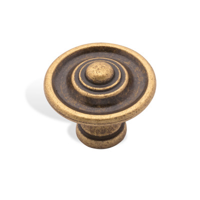 Мебельная ручка-скоба, матовая старинная латунь_1