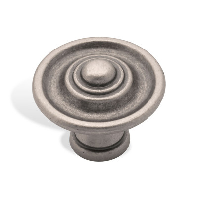 Мебельная ручка-кнопка, старинное олово_1