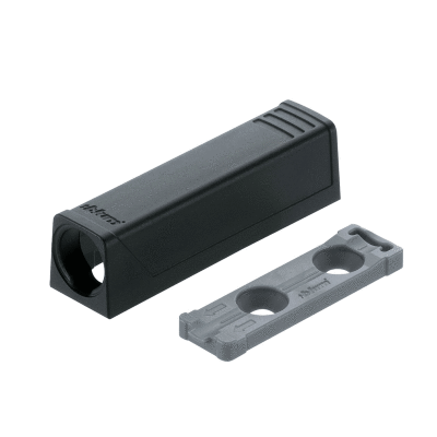 Держатель TIP-ON прямой, короткий, чёрный, 956.1201_1