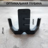 Крючок для одежды двухрожковый, настенный, матовый чёрный_4