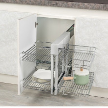 Волшебный угол для распашных фасадов в базу 450 мм, Starax, 2-х ярусный, (640х510х560 мм), универсальный