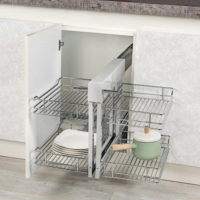 Волшебный угол для распашных фасадов в базу 500 мм, Starax, 2-х ярусный, (700х510х560 мм), универсальная_1