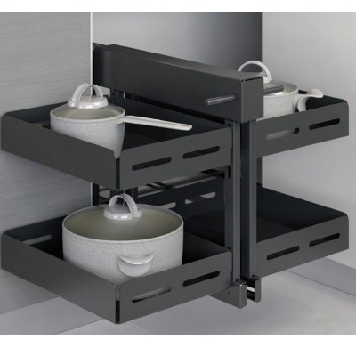 Волшебный уголок Starax Unique Box 2-х.яр, шир. 500 (700х510х560 мм), с доводчиком, универсальный, антрацит_1