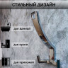 Крючок для одежды трёхрожковый, настенный, глянцевый хром_3