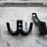 Крючок для одежды трёхрожковый, настенный, чёрный матовый_4