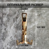 Крючок для одежды трёхрожковый, настенный, глянцевое золото_5