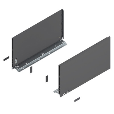 LEGRABOX царга+заглушки высота F (241 мм), НД=450 мм, лев+прав, серый орион, 770F4502S_1