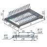 ROUND Посудосушитель для тарелок с гладкой рамкой, 500 мм, Италия, SV50VR16CP_3