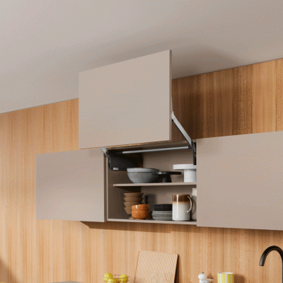 Aventos HL top 25/39, подъемный механизм, глухой фасад, белый шёлк_1