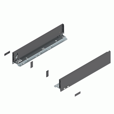 LEGRABOX царга+заглушки высота M (90,5 мм), НД=450 мм, лев+прав, серый орион, 770M4502S_1