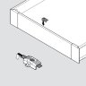 Ручка для внутреннего ящика LEGRABOX М, серый орион, ZI7.0M07_4