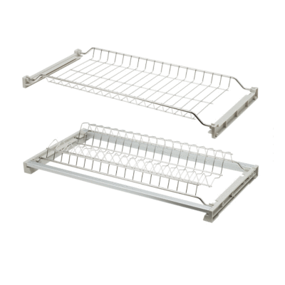 Сушка для посуды двухуровневая, 45 см, нержавеющая сталь_1