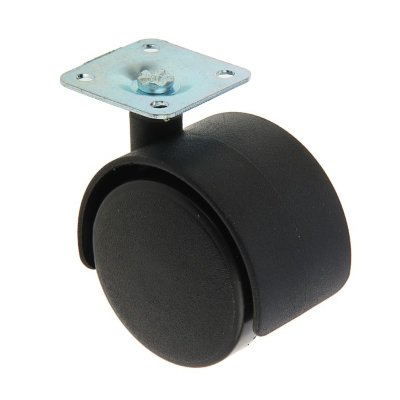 Пластиковое мебельное колесо с площадкой, d-50 мм_1