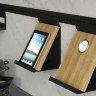 Полка для планшета с вкладышем дуб, черный матовый, 250х150х320мм, П-08.9005 _3