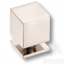 Ручка кнопка модерн, глянцевый никель