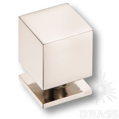 Ручка кнопка модерн, глянцевый никель_1