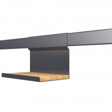 Полка универсальная 1-уровневая, 250х153х180мм, отделка черный бархат (матовый), Qline, БЕЗ вкладыша