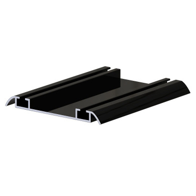 Направляющая нижняя двойная, RAL9005 черный муар, 2 метра_1