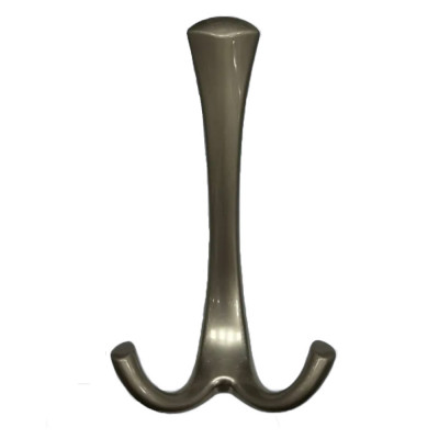 Крючок настенный трехрожковый для одежды, никель_1