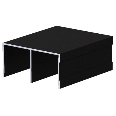 Направляющая верхняя двойная, RAL9005 черный муар, 2 метра_1