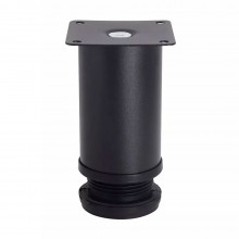 Опора-ножка мебельная металлическая черный матовый 100 мм