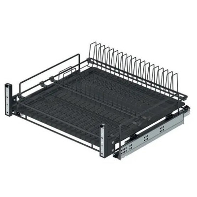 Cушка для посуды в нижнюю базу шириной 900, на направл. Blum Tandem (860-880х520х185) антрацит_1