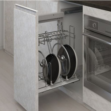 Система для хранения сковородок шир. 450, на направ. Blum Tandem (310х475х640) правая, хром
