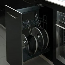 Система для хранения сковородок  шир. 450, на направл Tandem Blum (310х475х640) левая, антрацит