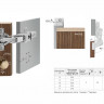 Мебельная петля BOYARD с доводчиком, открывание 155° FLEX H603A02/6014 с ответн.планкой_6