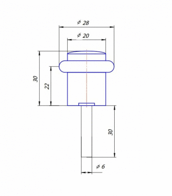 Ограничитель открывания двери, напольный, графит_1