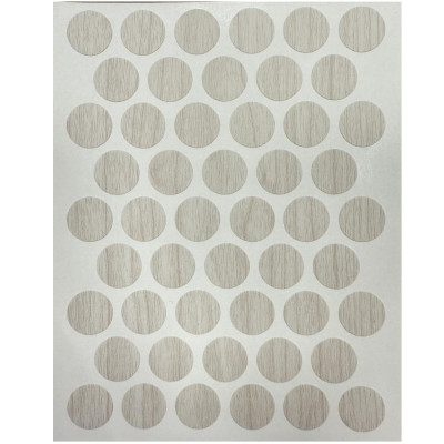 Заглушка самоклеящаяся, d-14 мм, дуб крафт белый, с текстурой дерева, 50 шт., Oskar 8112_1